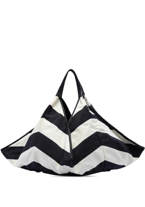 CHANEL Pre-Owned 2019 CC Canvas Stripe tote bag - Black