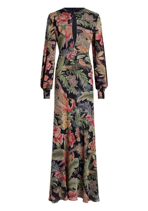 ETRO floral-print silk maxi dress - Black
