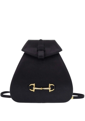 Gucci Pre-Owned 1990-2000 Mini Satin Crystal Horsebit backpack - Black