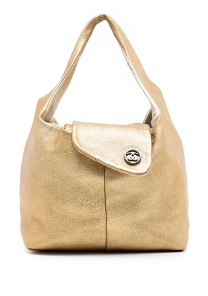 CHANEL Pre-Owned 2006-2008 CC Metallic Lambskin Hobo handbag - Gold