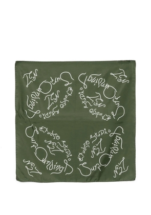 Études Studio square-shape bandana scarf - Green