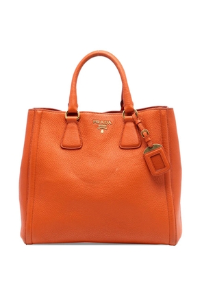Prada Pre-Owned 2013-2025 Vitello Daino Open Convertible Tote satchel - Orange