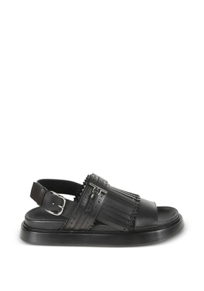 Alexander McQueen perforated leather sandals - Black