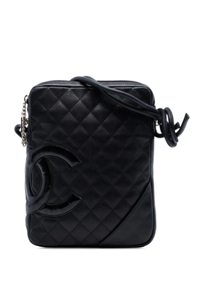 CHANEL Pre-Owned 2005-2006 Quilted Lambskin Cambon Ligne crossbody bag - Black