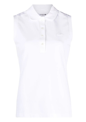 Lacoste sleeveless cotton polo shirt - White