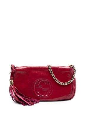 Gucci Pre-Owned 2016-2026 Medium Patent Soho Chain Flap crossbody bag - Pink