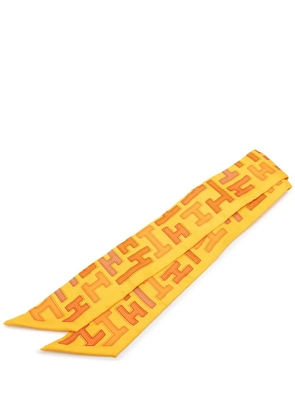 Hermès Pre-Owned 2000-2026 H Silk Twilly Scarf scarves - Orange