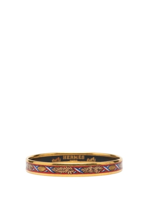 Hermès Pre-Owned 20th Century Narrow Liberte Egalite Fraternite Enamel Bangle 65 costume bracelet - Red