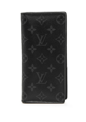 Louis Vuitton Pre-Owned 2020 Monogram Eclipse Brazza Wallet long wallets - Black