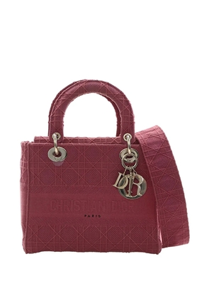 Christian Dior Pre-Owned 2020 Medium Canvas Cannage Lady D Lite satchel - Red