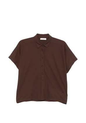 Zanone button polo top - Brown