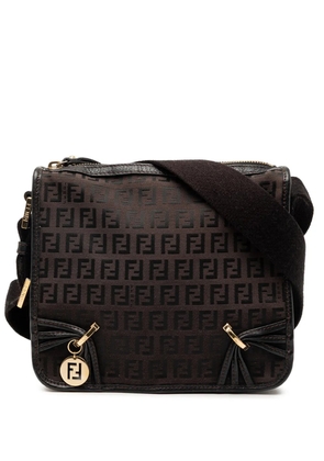 Fendi Pre-Owned 2000-2010 Small Zucchino Canvas F Charm crossbody bag - Brown