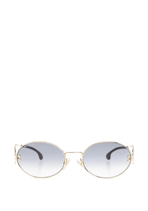 ETRO chain-detail round-frame sunglasses - Gold