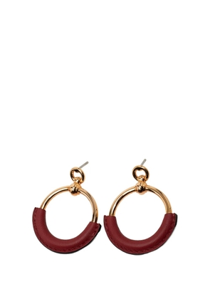Hermès Pre-Owned 2010-2025 Gold Plated Swift Loop Earrings costume earrings - Red