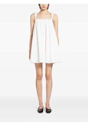 STAUD ruffled cotton dress - White