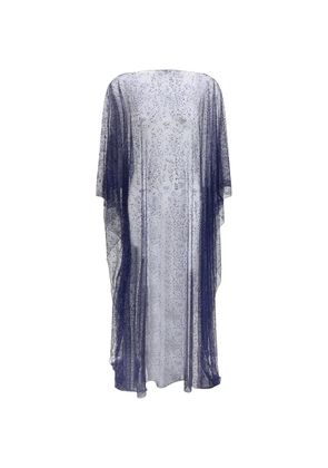 Giorgio Armani crystal-embellished poncho - Blue