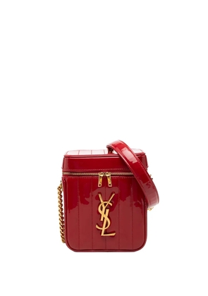 Saint Laurent Pre-Owned 2019 Matelasse Patent Monogram Vicky Vanity Bag crossbody bag - Red