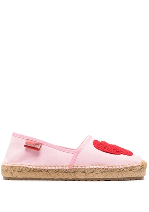 Love Moschino crochet-heart espadrilles - Pink