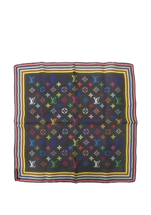 Louis Vuitton Pre-Owned 2010-2026 Takashi Murakami Monogram Multicolor Silk handkerchief - Black