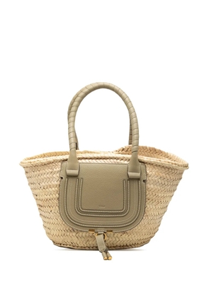 Chloé Pre-Owned 2010-2025 Medium Raffia Marcie Basket tote bag - Neutrals