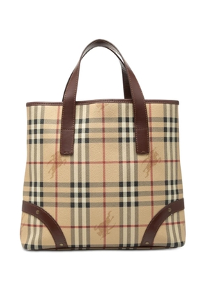 Burberry Pre-Owned 2000-2017 Haymarket Check Coated Canvas tote bag - Neutrals