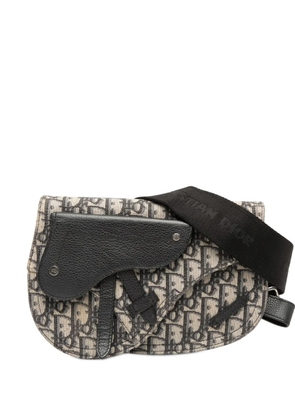 Christian Dior Pre-Owned 2020 Oblique Canvas Saddle Messenger Bag crossbody bag - Blue