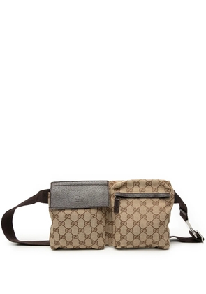 Gucci Pre-Owned 2000-2015 GG Canvas Double Pocket belt bag - Neutrals