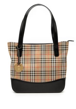 Burberry Pre-Owned 2000-2017 Haymarket Check Canvas tote bag - Neutrals
