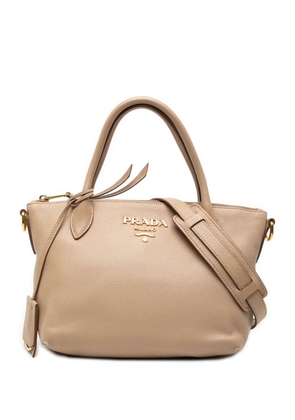 Prada Pre-Owned 2013-2026 Vitello Daino Zip Top satchel - Neutrals