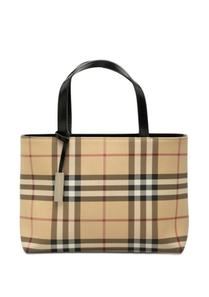 Burberry Pre-Owned 2000-2017 House Check Coated Canvas handbag - Neutrals