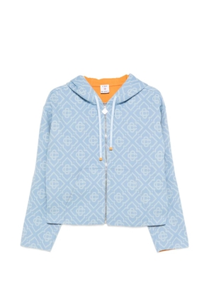 Casablanca monogram hooded jacket - Blue