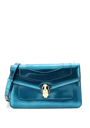 Bvlgari Pre-Owned Serpenti Forever Metallic Leather Small shoulder bag - Blue
