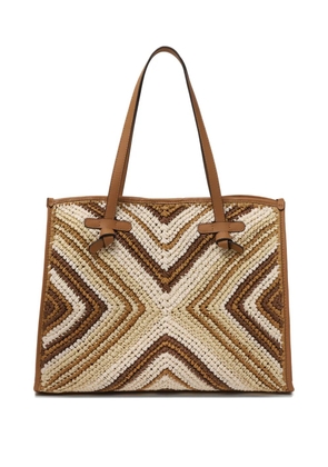 MARCELLA CLUB woven tote bag - Neutrals