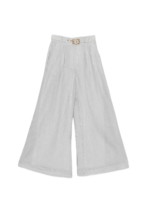 ZIMMERMANN belted striped palazzo pants - White