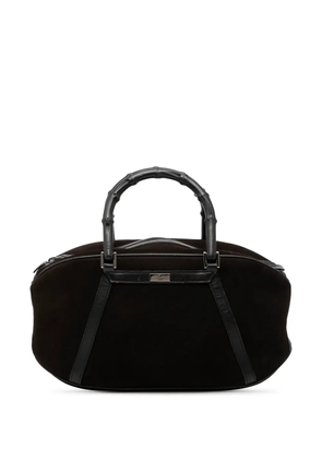 Gucci Pre-Owned 2000-2015 Suede Bamboo handbag - Brown