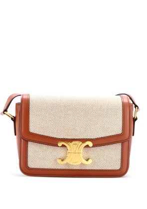 Celine Pre-Owned Triomphe Shoulder Bag Canvas with Leather Teen crossbody bag - Brown