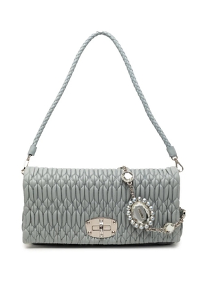 Miu Miu Pre-Owned 2010-2025 Matelasse Nappa Crystal Chain satchel - Blue