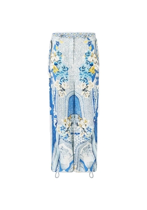 Camilla De Nada Granada floral print parachute trousers - Blue