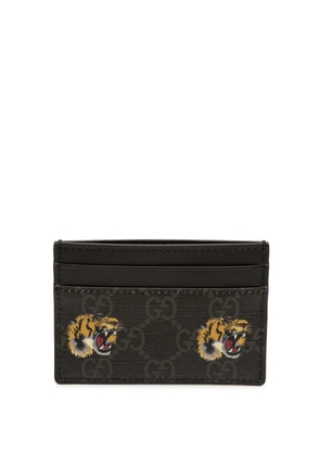 Gucci Pre-Owned 2000-2015 GG Supreme Tiger card holder - Black