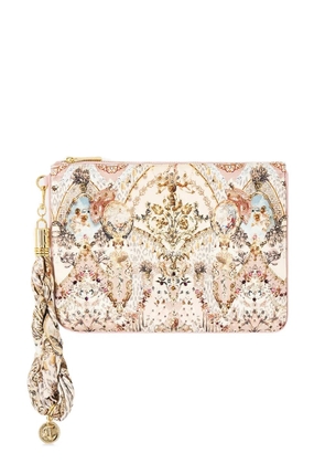 Camilla Aranjuez Animalia scarf-detail clutch - Neutrals