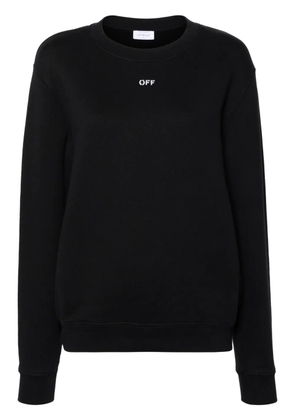 Off-White Arrows-embroidered cotton sweatshirt - Black