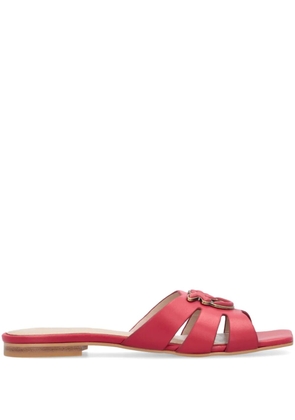 PINKO Love Birds-motif sandals - Red