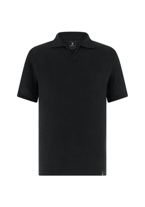 Boggi Milano V-neck collared T-shirt - Black