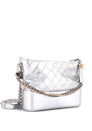 CHANEL Pre-Owned Gabrielle Quilted Aged Calfskin Medium hobo bag - Silver