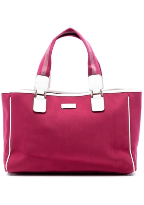 Gucci Pre-Owned 2000-2015 Canvas Web tote bag - Pink