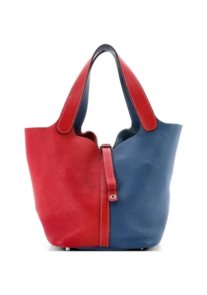 Hermès Pre-Owned Picotin Lock Bag Bicolor Clemence MM bucket bag - Blue