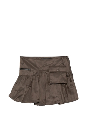 Andersson Bell zip pocket mini skirt - Brown