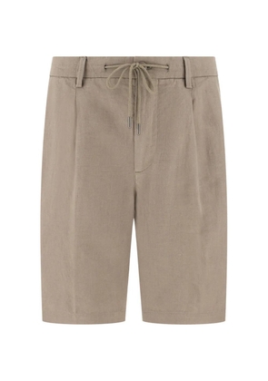 Boggi Milano drawcord linen bermuda shorts - Neutrals