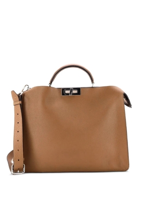 Fendi Pre-Owned Peekaboo ISeeU Briefcase Leather Medium satchel - Brown