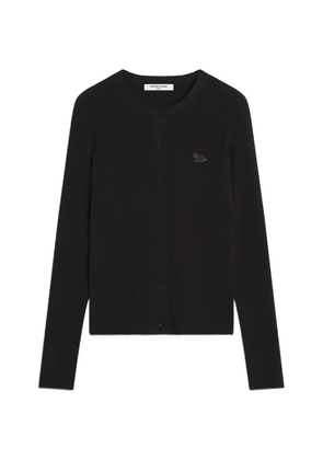 Maison Kitsuné fox patch cardigan - Black